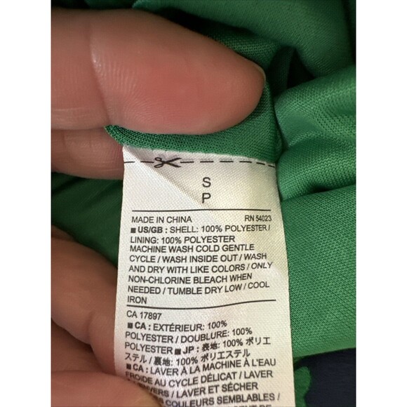 Banana Republic silky Sleeveless green Blue Floral dress Zip Back Sz Small - Picture 4 of 7